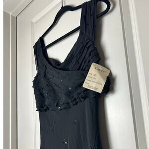 NWT Vintage Lapis Anthropologie 100% Silk Chiffon Dress Fairy Coquette Romantic